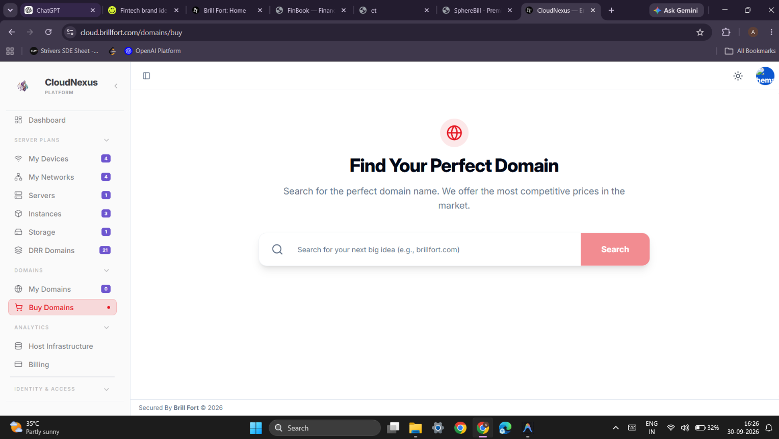 CloudNexus Domain Search and Purchase
